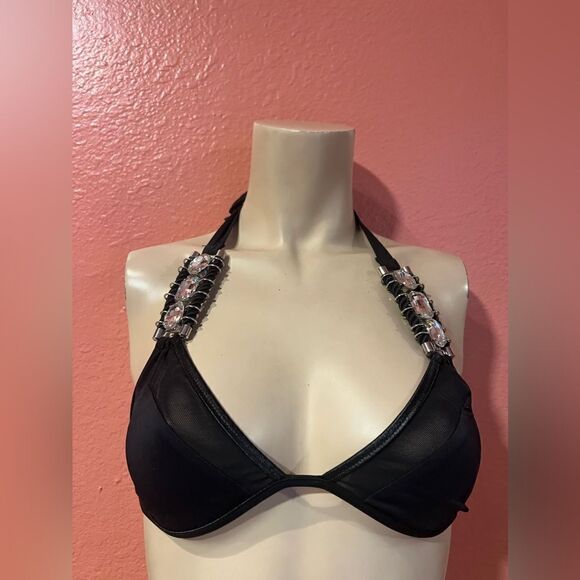 BEACH BUNNY BIKINI TOP WITH JEWELRY DETAIL.. - Picture 5 of 8